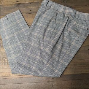 Talbots Women's Gray Plaid Hampshire Ankle Pant 12P